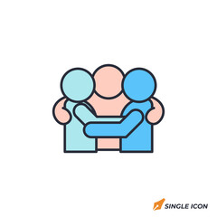 Group Hug icon vector illustration. Group Hug symbol isolated on white background