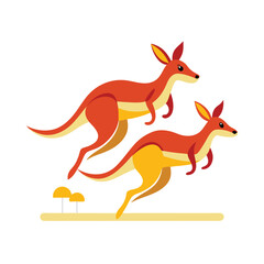 Fototapeta premium Cute Animal Playing Vector Illustration. Animal Nature Icon Concept