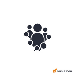 Circle of People icon vector illustration. Circle of People symbol isolated on white background