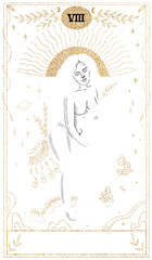 vintage vintage style deck of tarot cards. magical predictions of the future, mysterious characters.	