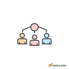 Group Discussion icon vector illustration. Group Discussion symbol isolated on white background