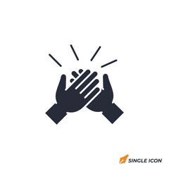 High Five icon vector illustration. High Five symbol isolated on white background