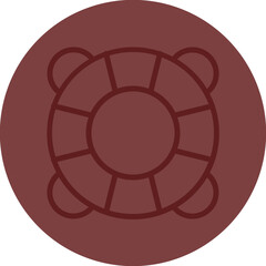 Life ring Vector Line Maroon Circle Maroon
