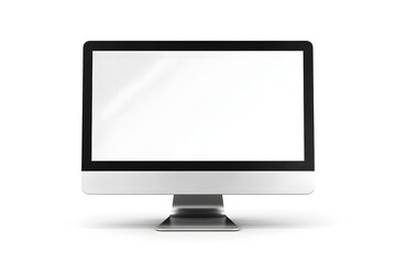 Fototapeta premium A computer monitor with a black frame and a white screen
