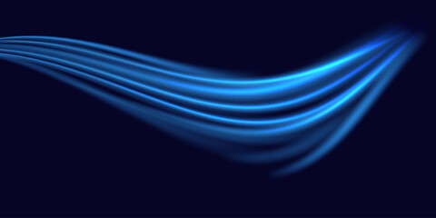 Glitter ribbon. Glow effect. Curved lines. Energy energy. LED glare tape.