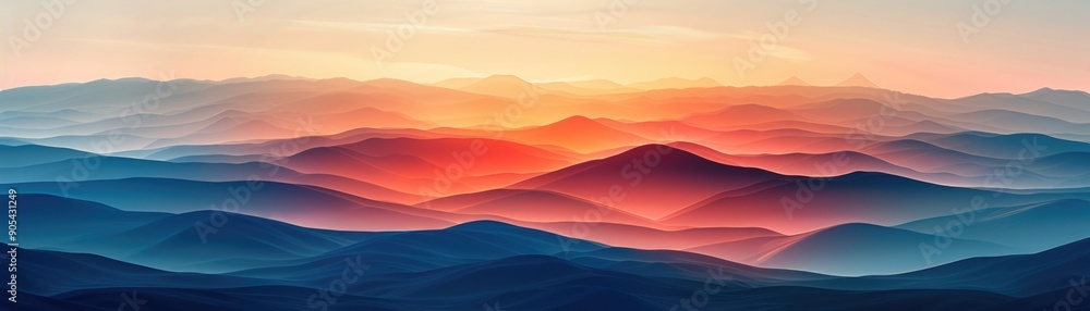 Wall mural Minimalistic presentation of colorful background for banner desig