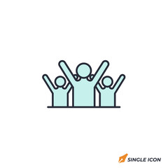 Fototapeta premium Success Team icon vector illustration. Success Team symbol isolated on white background