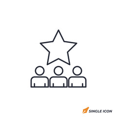 Group Achievement icon vector illustration. Group Achievement symbol isolated on white background