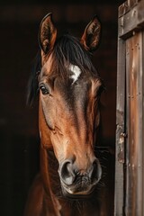Majestic Arabian Horse Portrait on Dark Background
