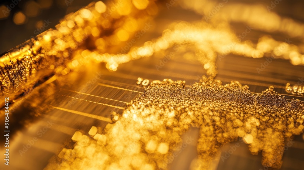 Aufkleber Close-up of a financial graph showing gold price fluctuations with detailed annotations.