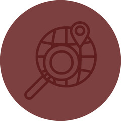 Strategic Network Vector Line Maroon Circle Maroon
