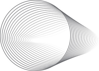 Circles line pattern round frame in concept digital, technology, modern