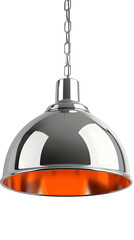 Modern pendant lamp hanging isolated on white background