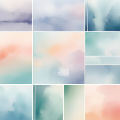 subtle, abstract watercolor textures in soft, pastel tones. 