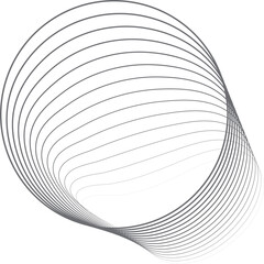 Circles line pattern round frame in concept digital, technology, modern