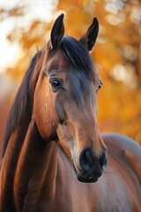 Obraz premium Portrait of an elegant quarter horse.