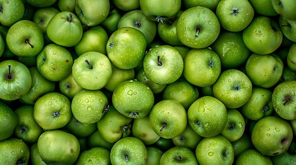 Crisp green apples that are ideal for backdrops and artwork