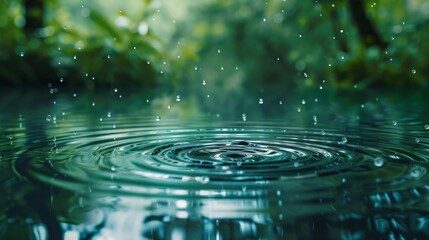 Water Droplet Ripples on a Still Pond