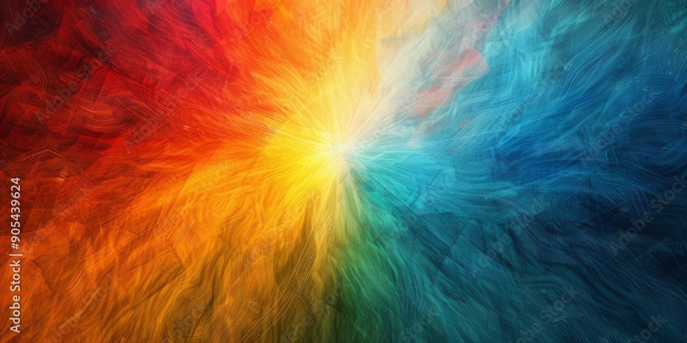 Wall mural an illustration blending vibrant colors to create an abstract and dynamic composition full of energy