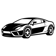 Naklejka premium sport car icon vector silhouette 