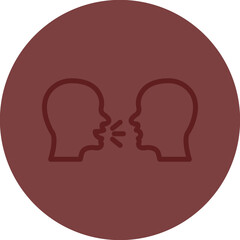 Emotional Graph Vector Line Maroon Circle Maroon