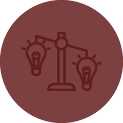 Idea Prioritization Vector Line Maroon Circle Maroon