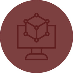 DModel Vector Line Maroon Circle Maroon