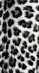 The design features a leopard print pattern with an animal skin texture in black and white.