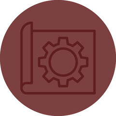 Clickable Prototype Vector Line Maroon Circle Maroon