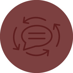 Feedback Loop Vector Line Maroon Circle Maroon