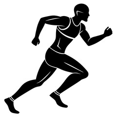 Minimal Running Athlete Silhouette