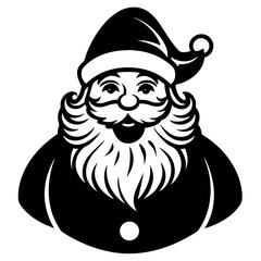 Christmas Santa vector silhouette 