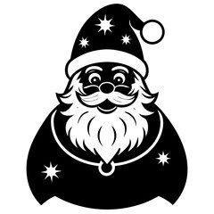 Christmas Santa vector silhouette 