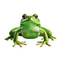 Obraz premium frog sitting isolated on transparent background