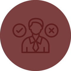 Decision Making Vector Line Maroon Circle Maroon