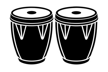congas vector silhouette 