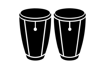 congas vector silhouette 