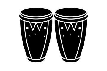 congas vector silhouette 