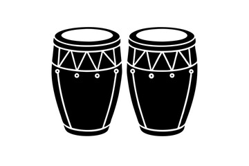 congas vector silhouette 