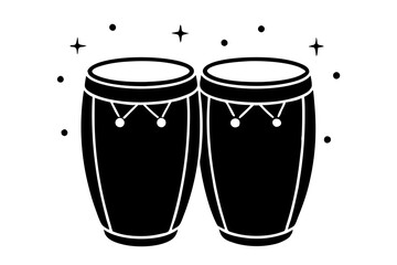 congas vector silhouette 