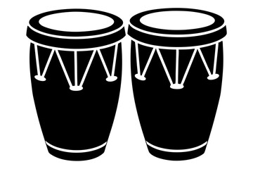 congas vector silhouette 