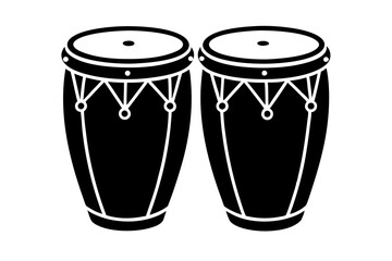 congas vector silhouette 