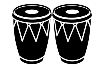 congas vector silhouette 