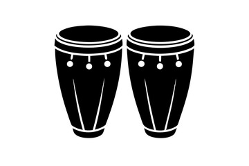 congas vector silhouette 