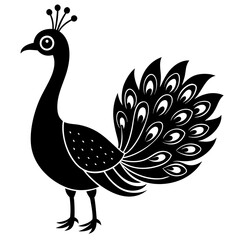 Fototapeta premium Vector illustration of a beautiful peacock