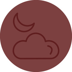 Sleeping Vector Line Maroon Circle Maroon