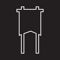 Banner  Icon Sign on black background. EPS 10/AI