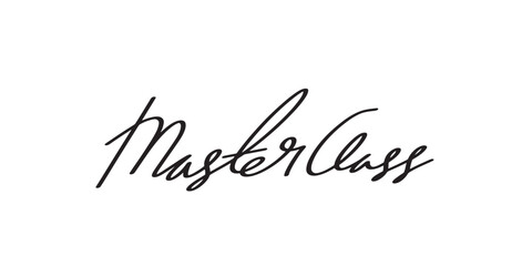 Hand lettering of Masterclass 