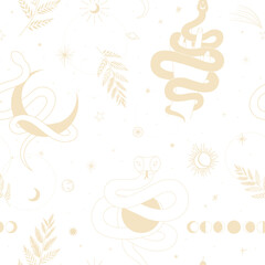 illustration set of moon phases. Different stages of moonlight activity in vintage engraving style. Zodiac Signs	