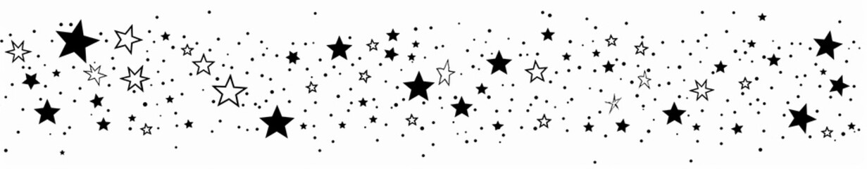 Obraz premium Simple pixel art pattern of small stars in the sky in black and white